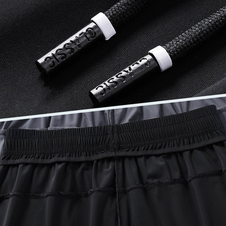 "Unisex snabbtorkande stretchbyxor för friluftsliv, anpassade för alla väder, med elastiskt midjeband och dragkedjefickor."