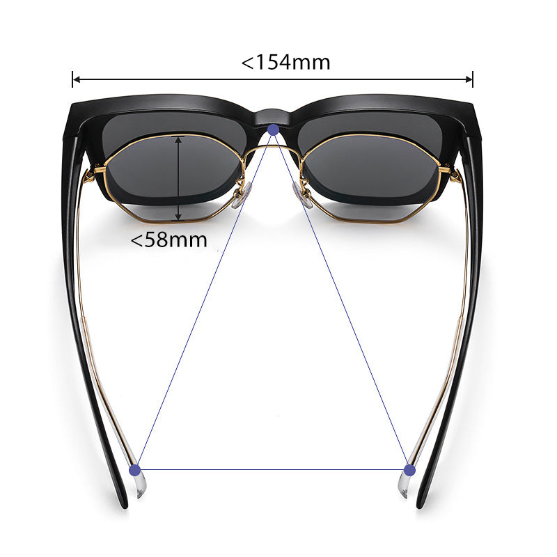 "Unisex snap-on solglasögon, fästa på vanliga glasögon, lätt design, nyanser: beige, mörkgrön, svart, silvergrå."