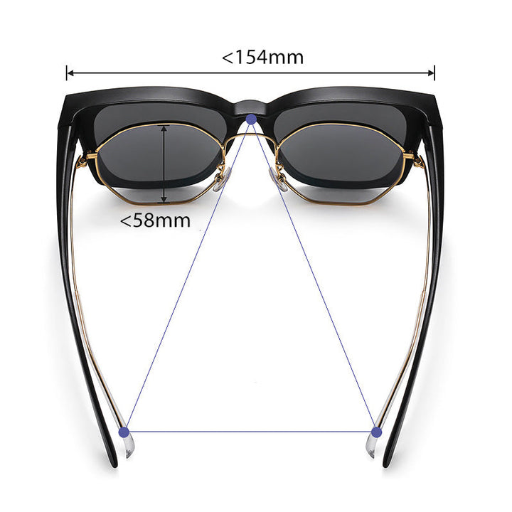 "Unisex snap-on solglasögon, fästa på vanliga glasögon, lätt design, nyanser: beige, mörkgrön, svart, silvergrå."