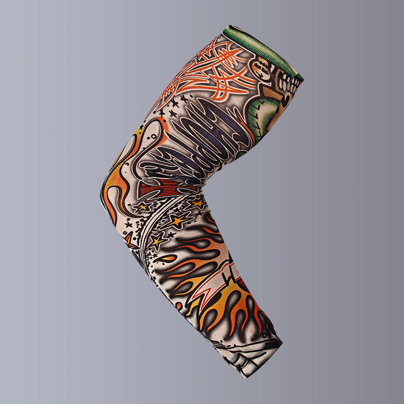 "Unisex solskyddsärmar med tatuering design i nylon, fängslande mönster, perfekt för stil och solskydd, unisex mode."