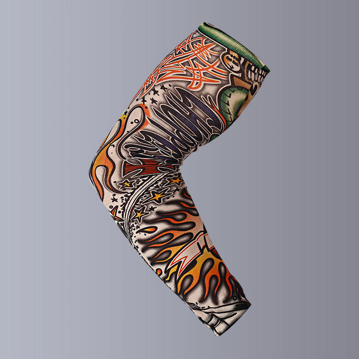 "Unisex solskyddsärmar med tatuering design i nylon, fängslande mönster, perfekt för stil och solskydd, unisex mode."