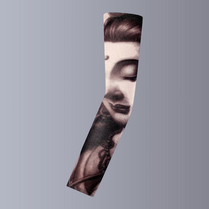 "Unisex solskyddsärmar med tatuering design i nylon, fängslande mönster, perfekt för stil och solskydd, unisex mode."