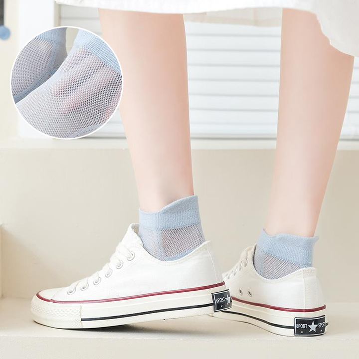 "Unisex sommarstrumpor i mesh, flera färger, lätta och andningsbara, för både män och kvinnor"