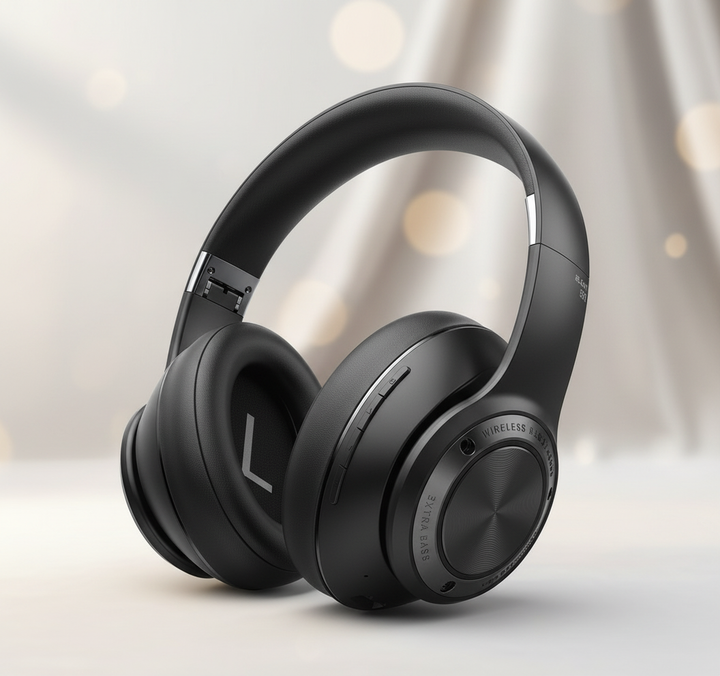 Unisex SoundFold trådlösa over-ear hörlurar med aktiv brusreducering för musik och kontor.