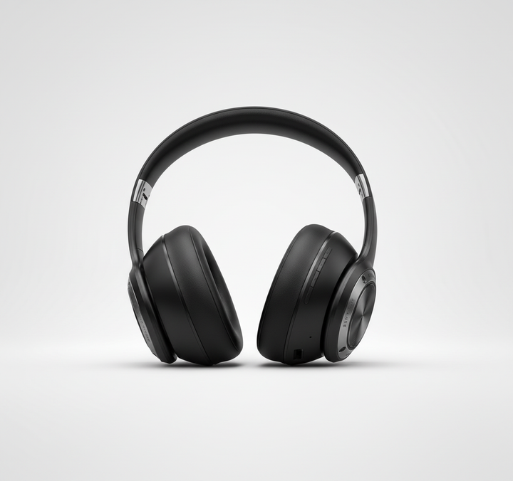 Hopfällbara SoundFold Bluetooth-hörlurar, perfekta för resor. Ger brusfri lyssning och komfort.