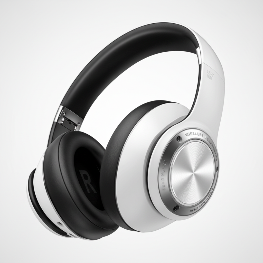 SoundFold hopfällbara trådlösa hörlurar med USB-C, utmärkta för resor, kontor och aktiv livsstil.