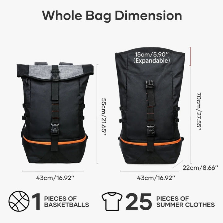 Snygg träningsväska/sportryggsäck 35L, perfekt för gymmet och aktiviteter. Unisex design.