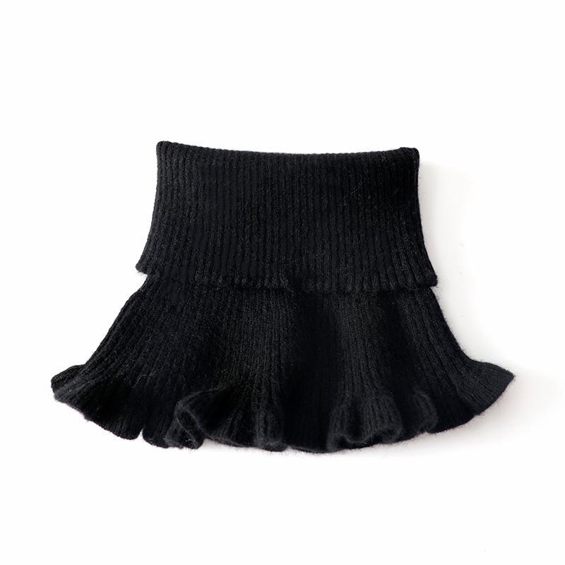 Unisex stickad krage i bomull, elegant och varm, finns i 8 färger, passar både män och kvinnor, stil och komfort.