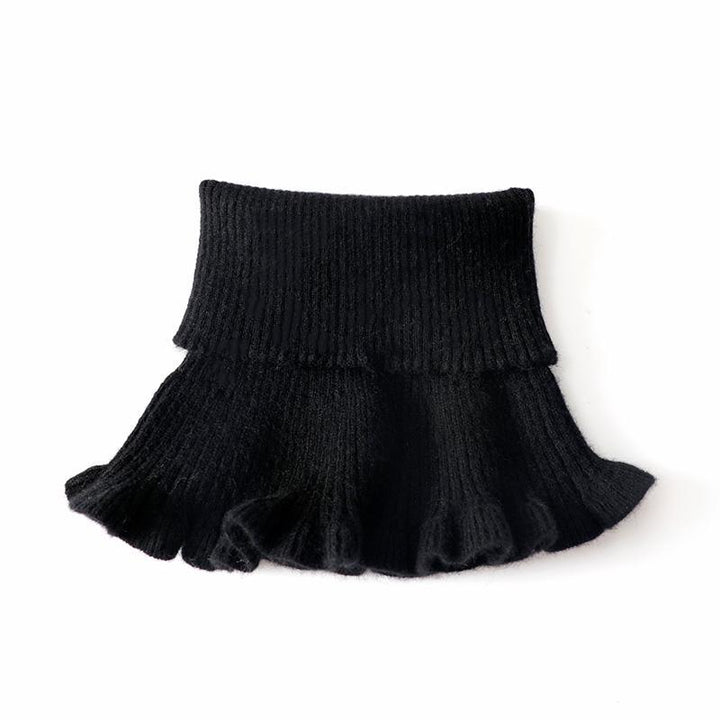 Unisex stickad krage i bomull, elegant och varm, finns i 8 färger, passar både män och kvinnor, stil och komfort.