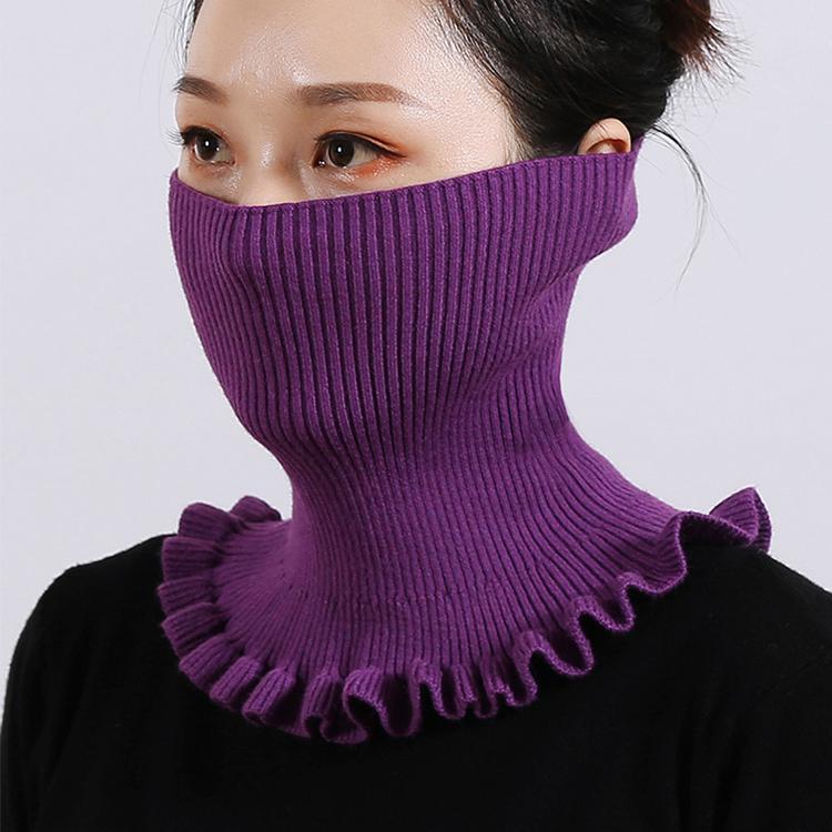 Unisex stickad krage i bomull, elegant och varm, finns i 8 färger, passar både män och kvinnor, stil och komfort.