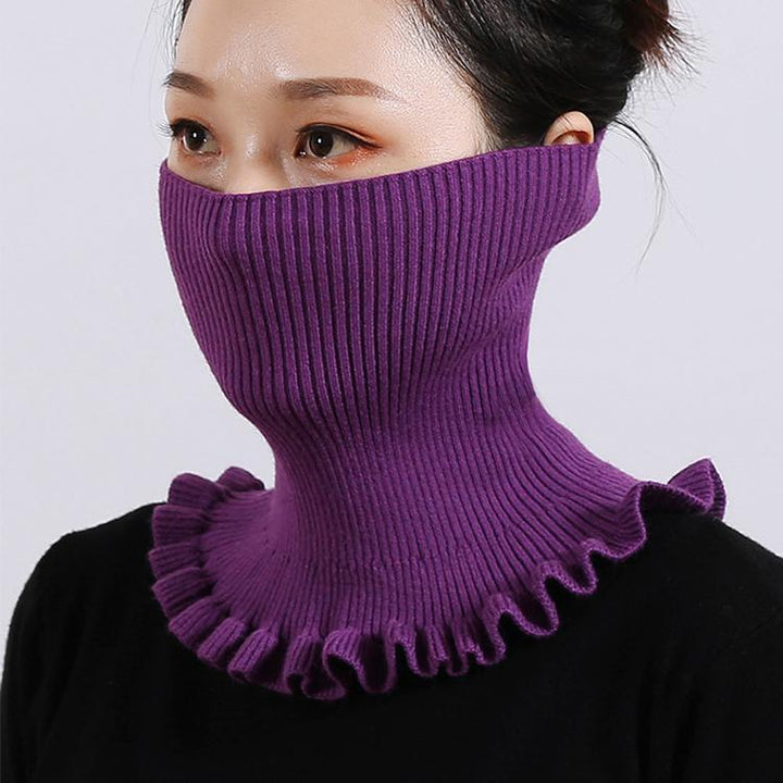 Unisex stickad krage i bomull, elegant och varm, finns i 8 färger, passar både män och kvinnor, stil och komfort.