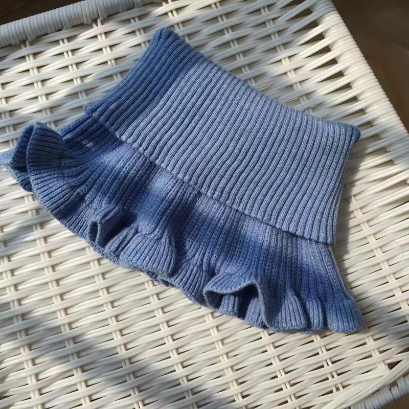 Unisex stickad krage i bomull, elegant och varm, finns i 8 färger, passar både män och kvinnor, stil och komfort.