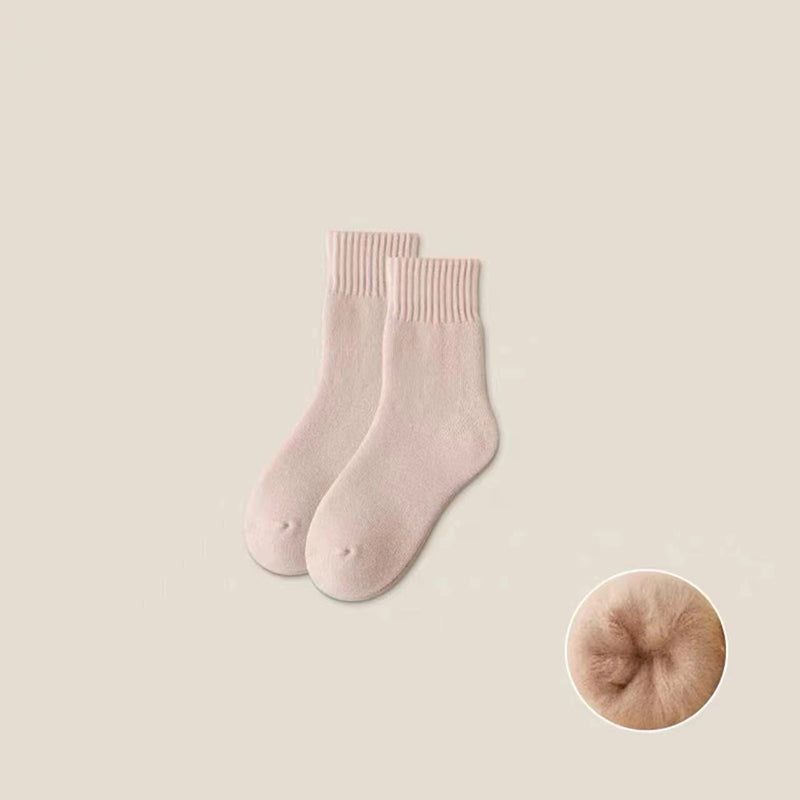 "Unisex termosockor vinter akryl ullblandning, grå färginslag, varm, slitstark och fukttransporterande design"