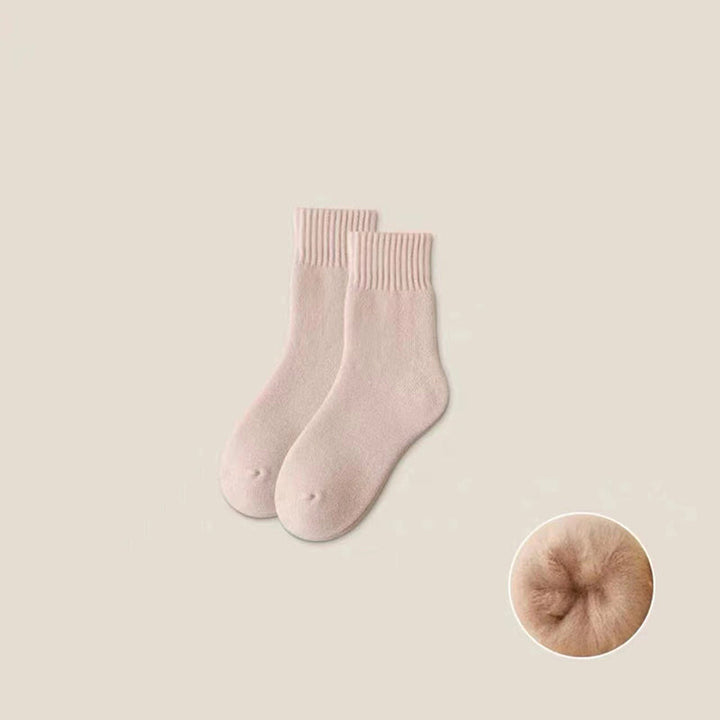 "Unisex termosockor vinter akryl ullblandning, grå färginslag, varm, slitstark och fukttransporterande design"