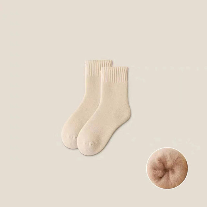 "Unisex termosockor vinter akryl ullblandning, grå färginslag, varm, slitstark och fukttransporterande design"