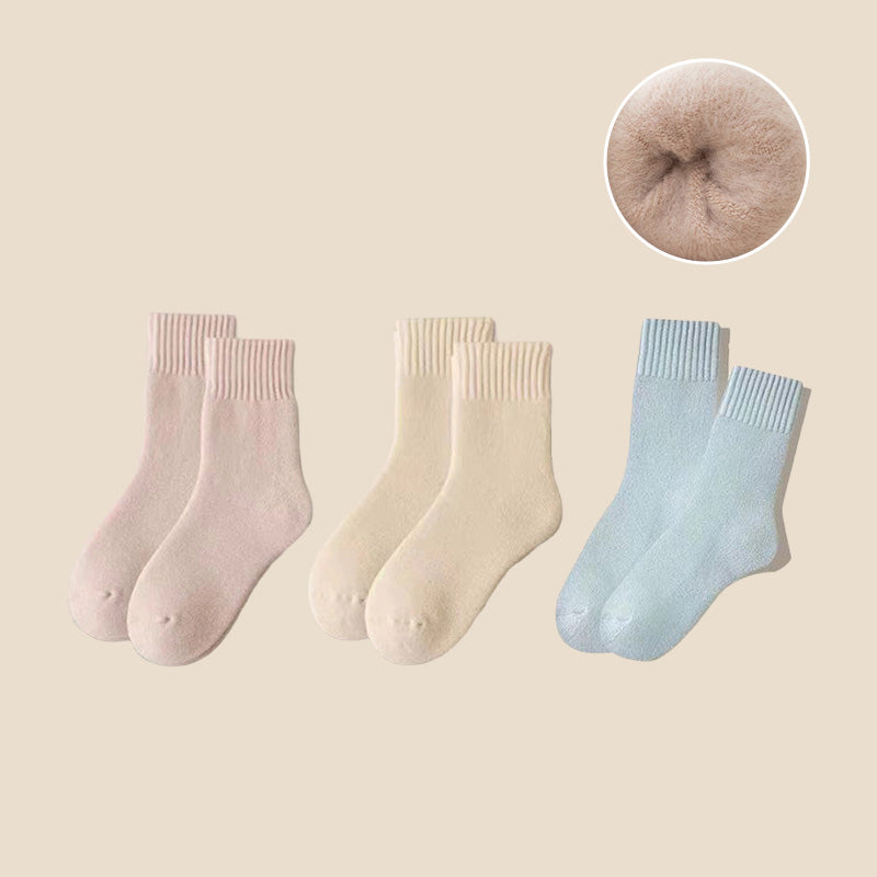 "Unisex termosockor vinter akryl ullblandning, grå färginslag, varm, slitstark och fukttransporterande design"