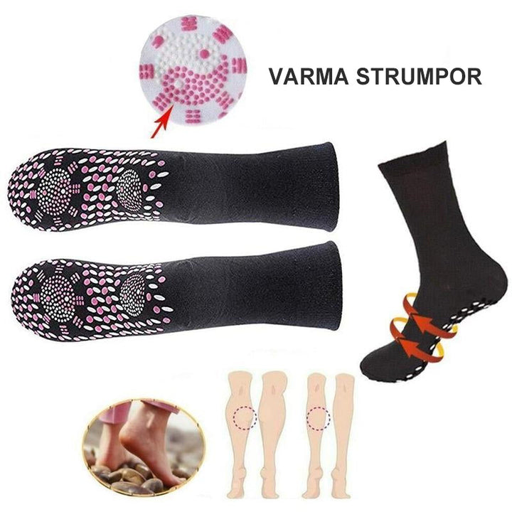 "Unisex tourmaline terapistrumpor i mjuk polyester, vit färg, främjar fjätvalvsstöd, motverkar fotsmärta och trötthet."