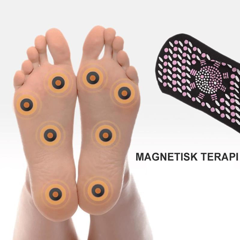 "Unisex tourmaline terapistrumpor i mjuk polyester, vit färg, främjar fjätvalvsstöd, motverkar fotsmärta och trötthet."