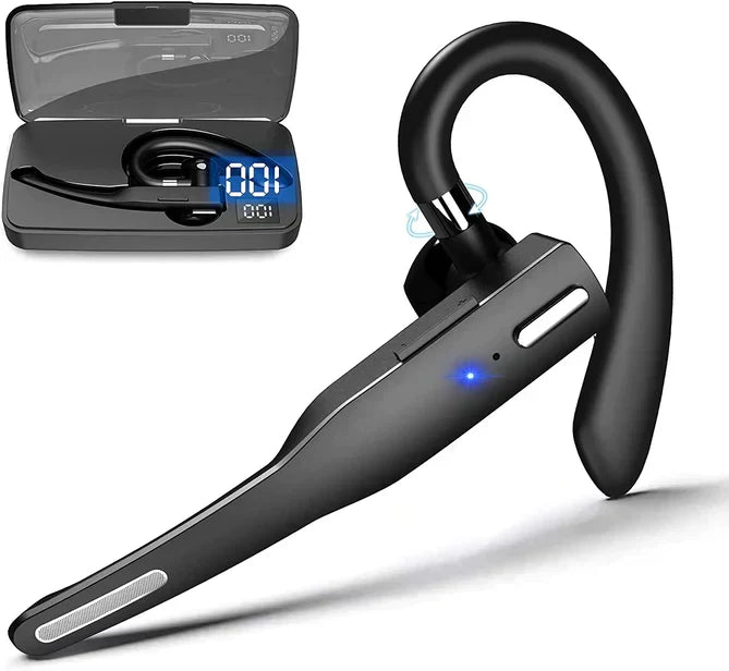 Unisex trådlöst Bluetooth 5.1 headset med brusreducering för klar kommunikation och arbete.