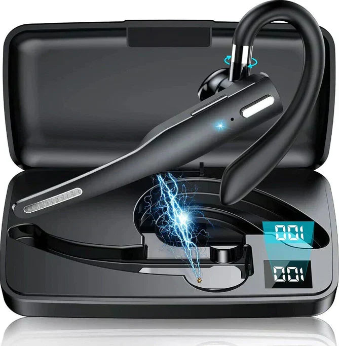 Bluetooth 5.1 headset med avancerad brusreducering för kristallklar ljudkvalitet.