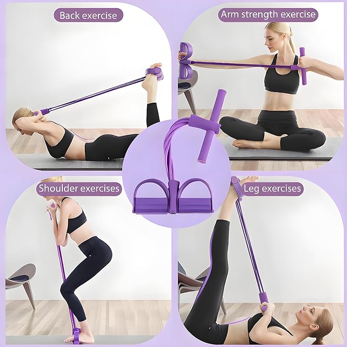 Komplett motståndsband set för gym och hemmaträning. Resvänliga band för styrketräning och stretching, unisex.