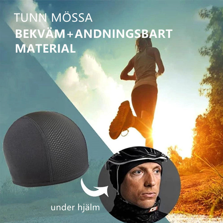 Unisex tunn hjälmmössa i polyester, mjuk och stretchig, perfekt under hjälmar för sport och utomhusaktiviteter.