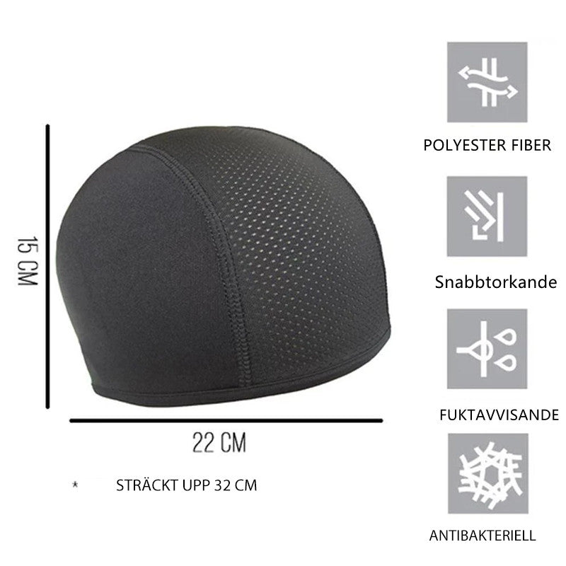 Unisex tunn hjälmmössa i polyester, mjuk och stretchig, perfekt under hjälmar för sport och utomhusaktiviteter.