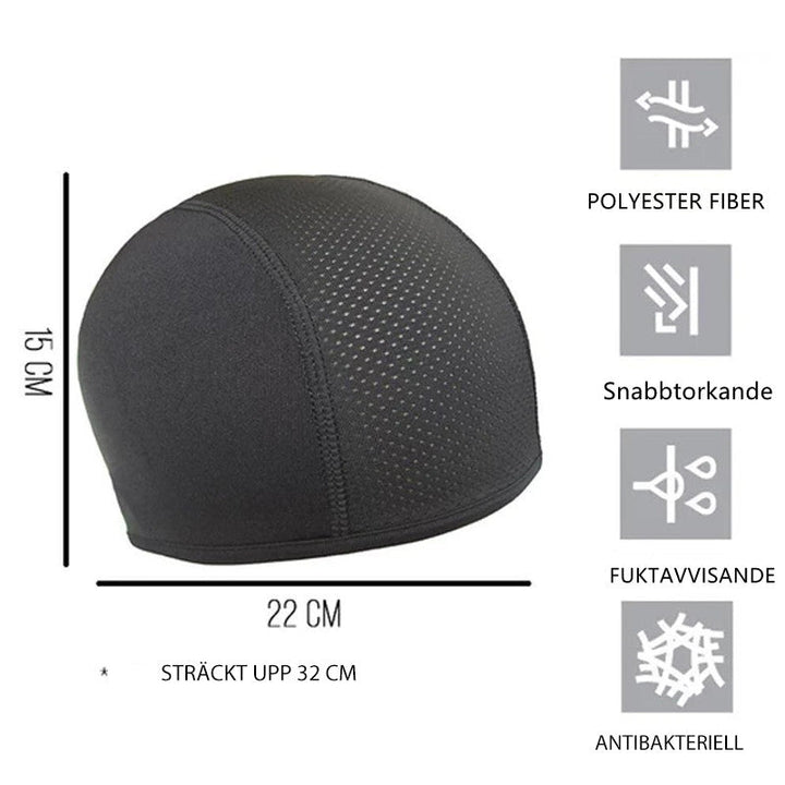 Unisex tunn hjälmmössa i polyester, mjuk och stretchig, perfekt under hjälmar för sport och utomhusaktiviteter.