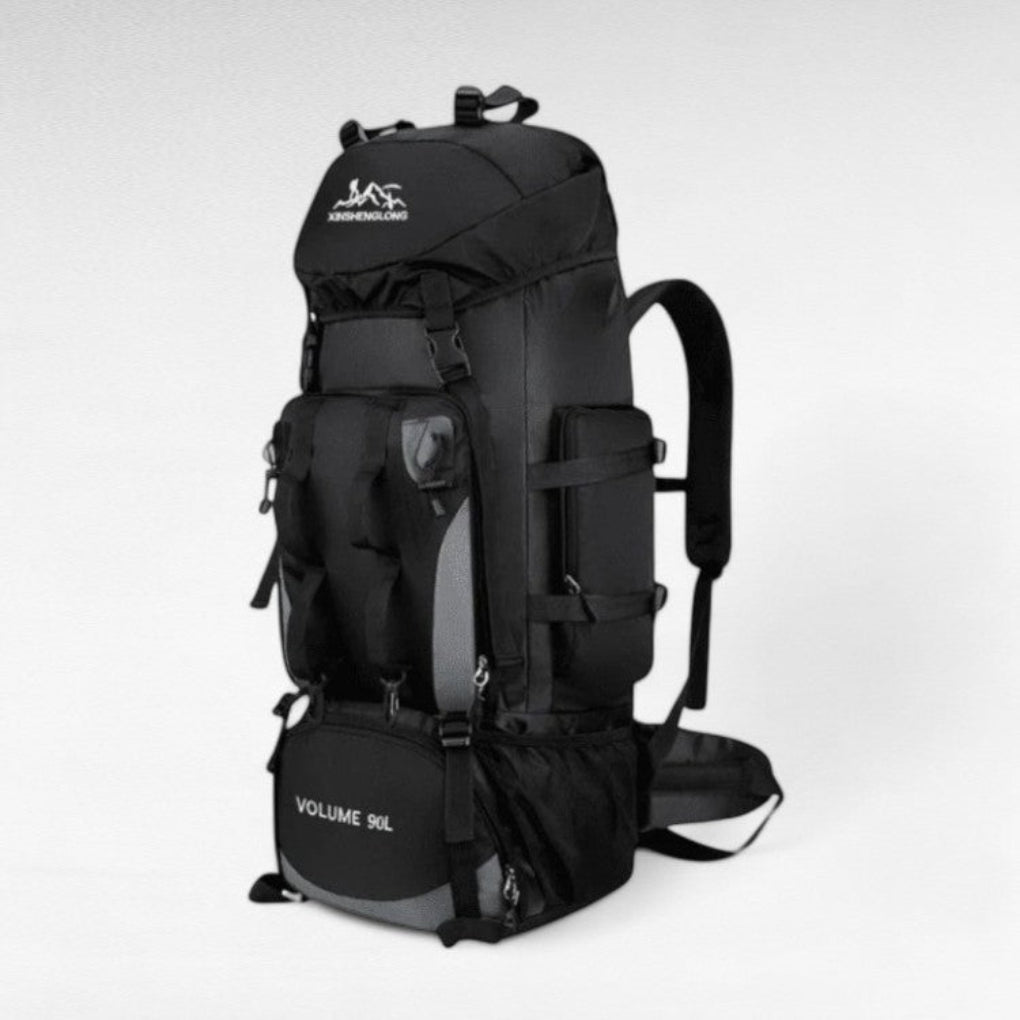 Ultralätt unisex 90L vandringsryggsäck, idealisk för långa vandringar och resor. Robust och vattentät packning.