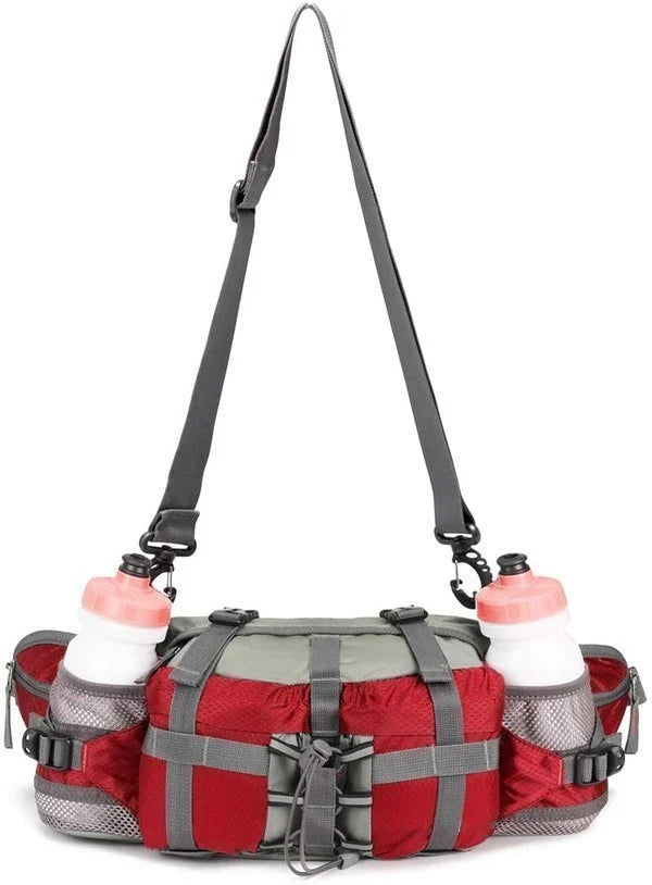 Unisex ultralätt vattentät midjeväska för utomhusbruk. Perfekt för sport, vandring & resor med flaskhållare.