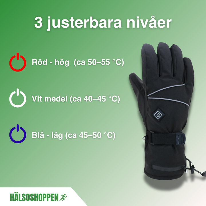 Vattentäta unisex värmehandskar för friluftsliv, snö och vinter. Pekskärmskompatibla för bekväm användning.
