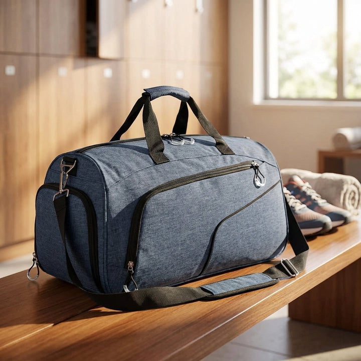 Unisex vattentät 35L FlexDuffel sportväska i oxfordtyg, perfekt för gym och resor, håller innehållet torrt.