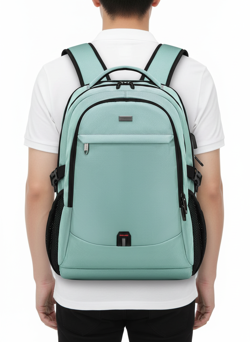 Mångsidig vattentät laptopväska för unisex, med plats för 15.6" laptop. Perfekt för jobb, skola, resor.