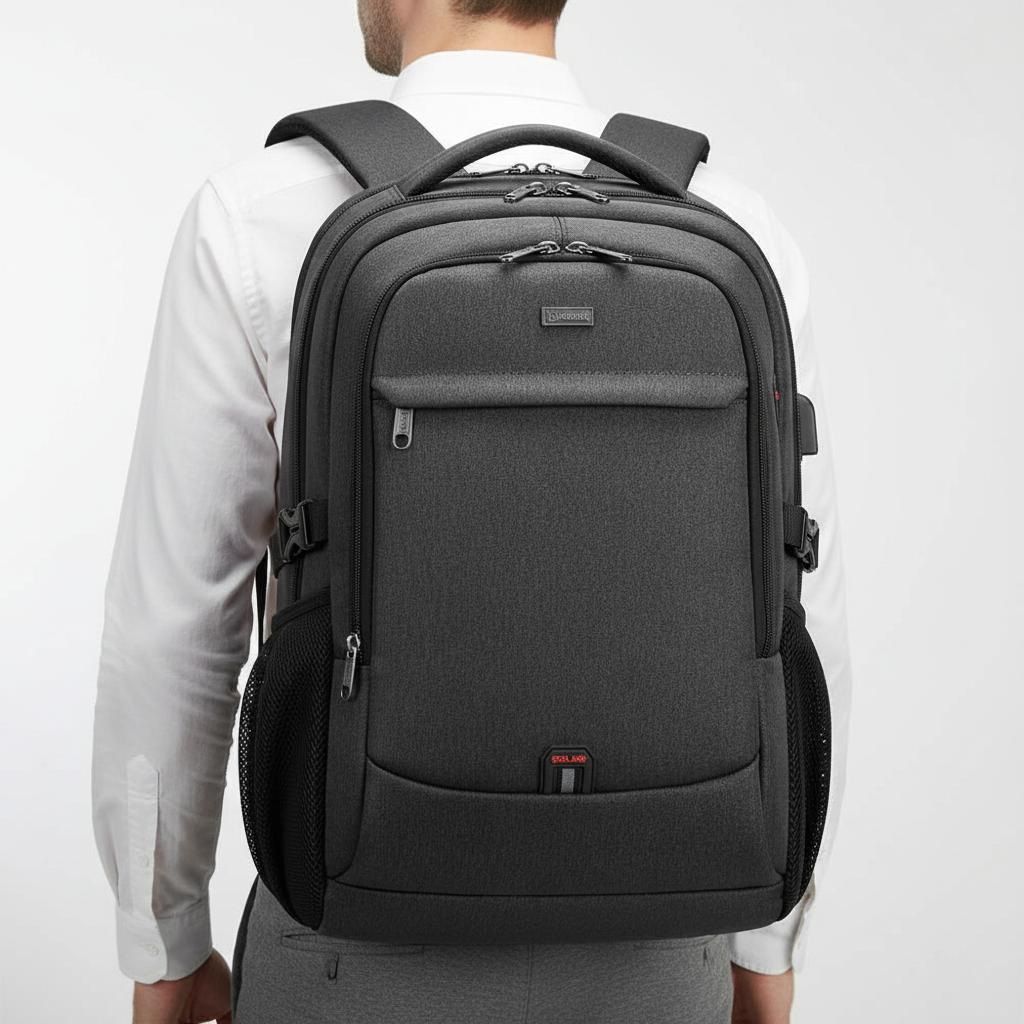 Hållbar vattentät laptopryggsäck "WaterPack", perfekt för resor och pendling. Rymmer 15.6" laptop säkert.