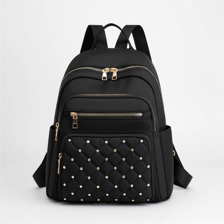 Modern unisex laptopryggsäck i vattentät nylon. Rymlig för arbete, skola och som stilren resväska.