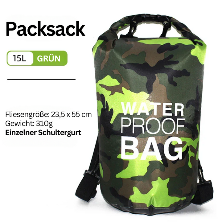 Säker vattentät drybag för utomhusbruk, håller din packning torr i alla väder.