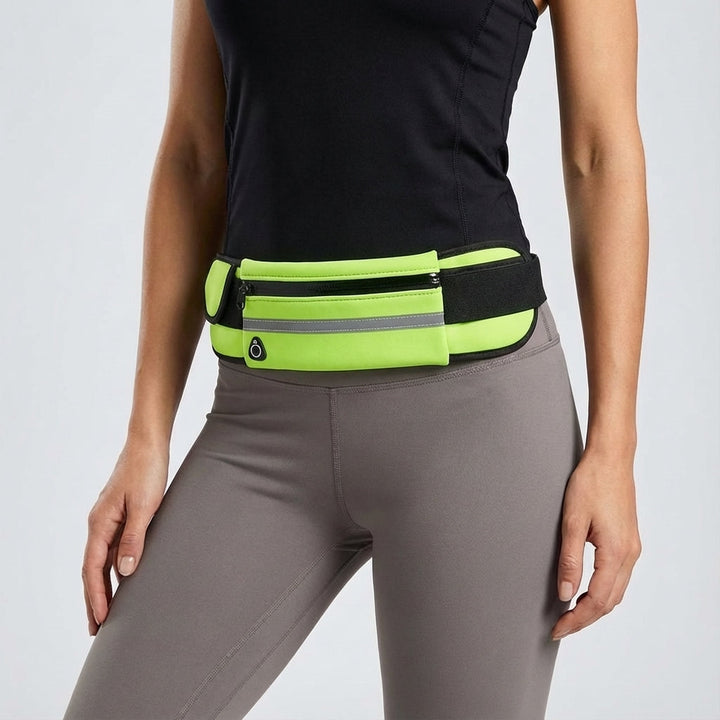 Snygg och bekväm unisex sportväska för midjan. Vattentät design, idealisk för löpning och fitness.
