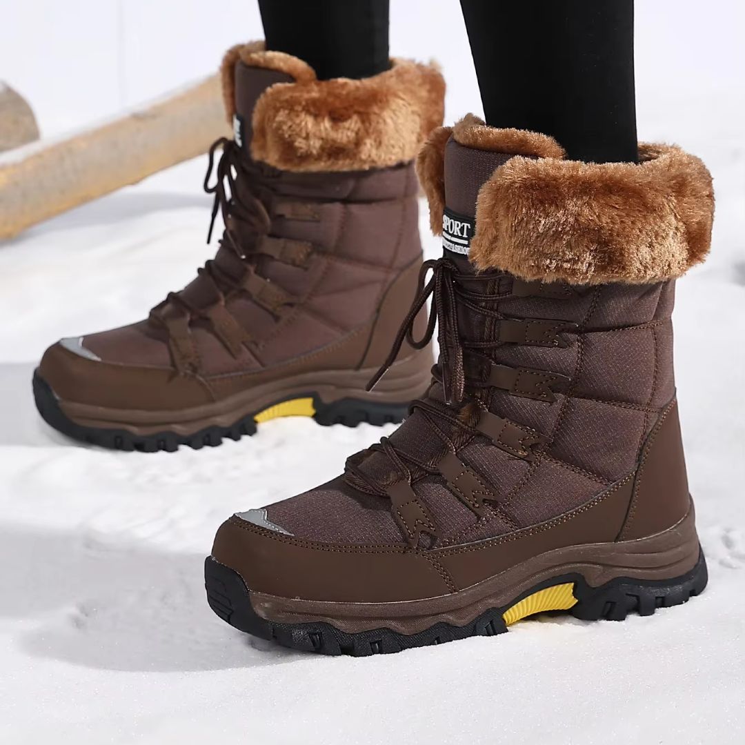 Unisex vattentäta isolerade vinterstövlar för varma fötter i snö och kyla. Perfekt för utomhusaktiviteter.