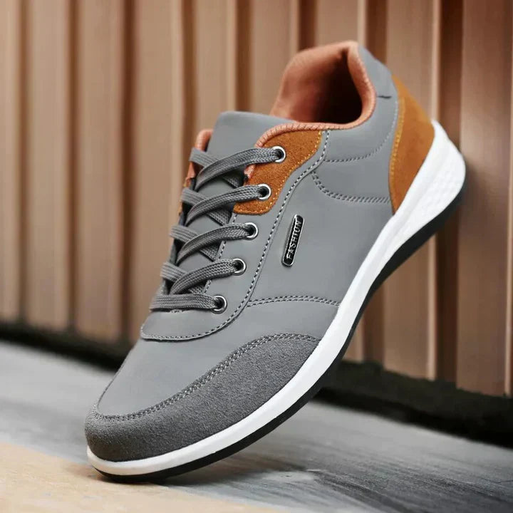 Blå vattentäta unisex vardagsskor. Ortopediska sneakers med halkskydd, perfekta för fotkomfort.