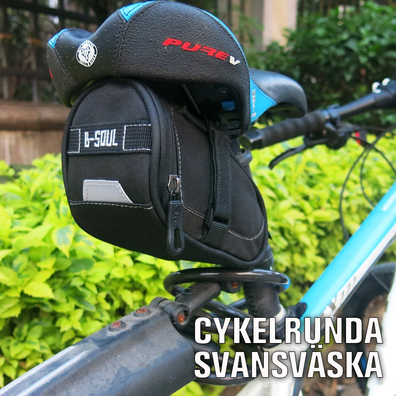 "Unisex vattentät cykelväska, svart med ficka, perfekt förvaring av mobil, nycklar under cykelturer, accessoar, 15x7x7 cm."