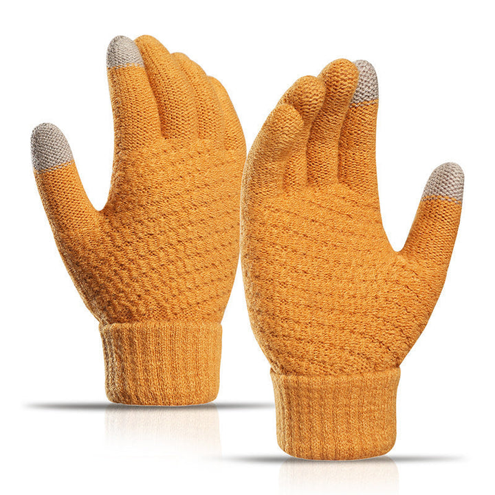 Unisex vinterhandske med elastisk mudd på handryggen, perfekt för kallt väder utomhus.