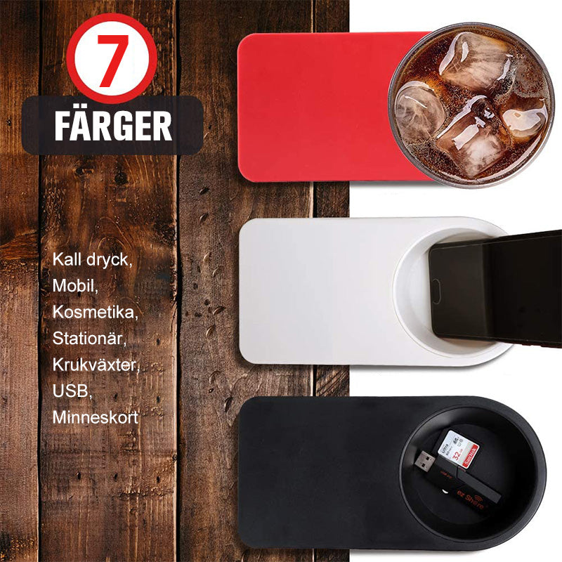 "Universal kopphållare i ABS, skrivbordsklämma, svart, stilren design, enkel installation, platsbesparande tillbehör."