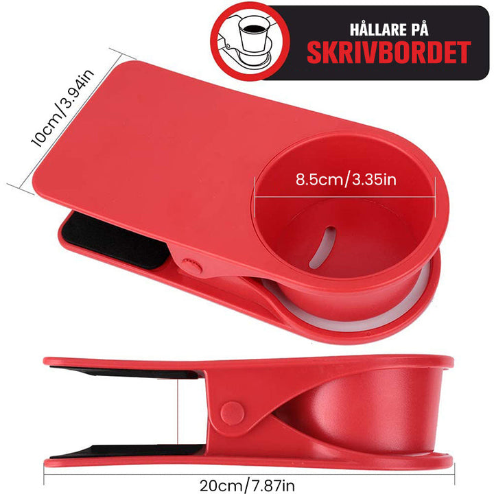 "Universal kopphållare i ABS, skrivbordsklämma, svart, stilren design, enkel installation, platsbesparande tillbehör."