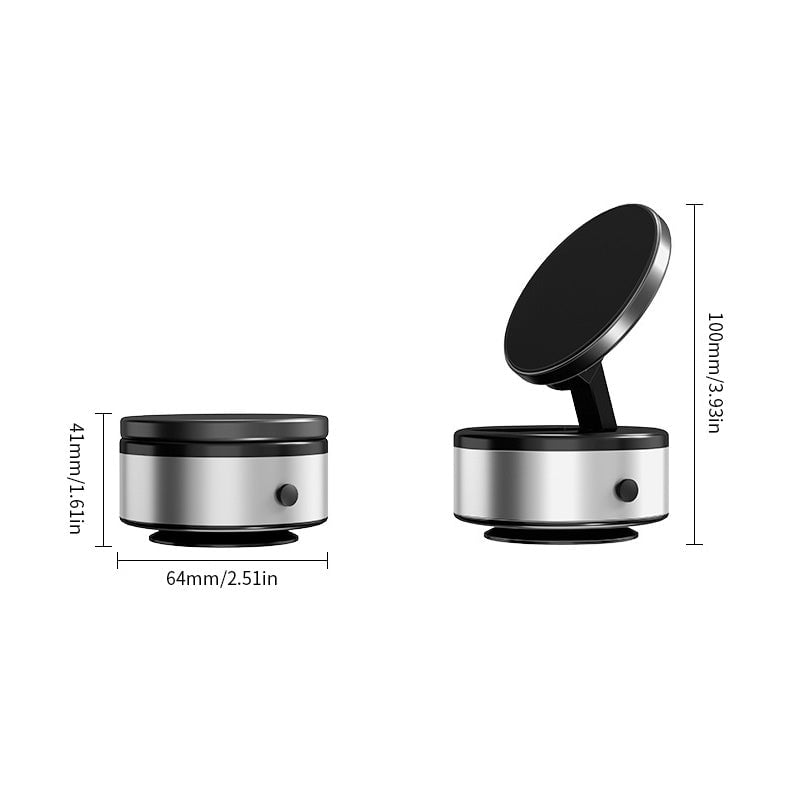 "Universal magnetisk bilfäste med stark magnet, svart design. Justerbar, passar flesta smartphones. Perfekt för handsfree-anv