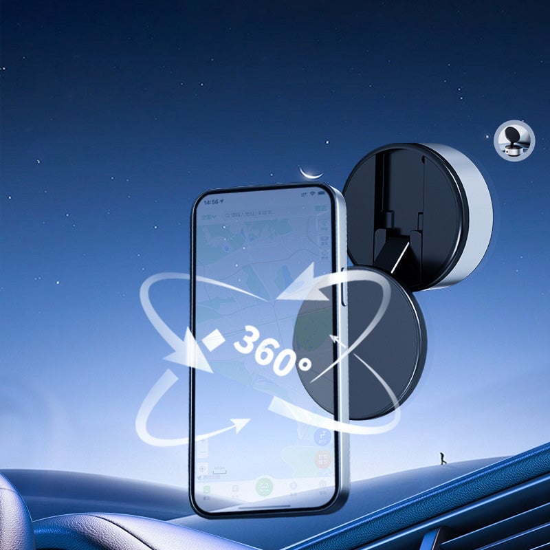 "Universal magnetisk bilfäste med stark magnet, svart design. Justerbar, passar flesta smartphones. Perfekt för handsfree-anv