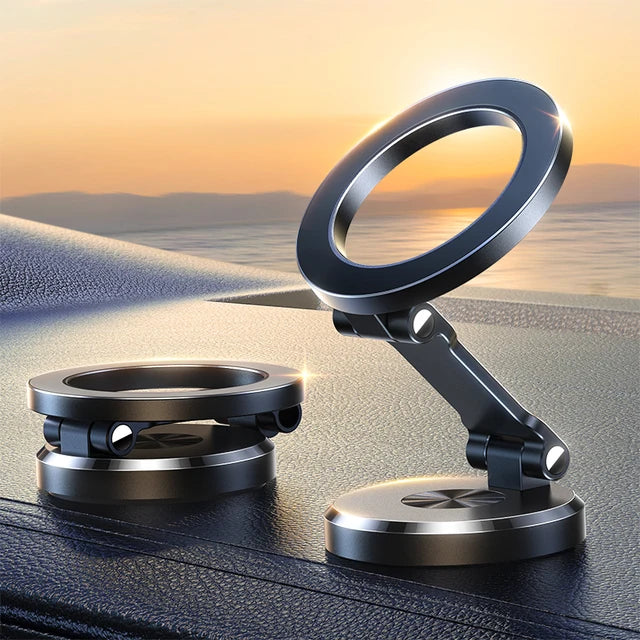 Magnetisk universal bilhållare för mobil. Svart, ger stabilt & säkert grepp för handsfree användning.