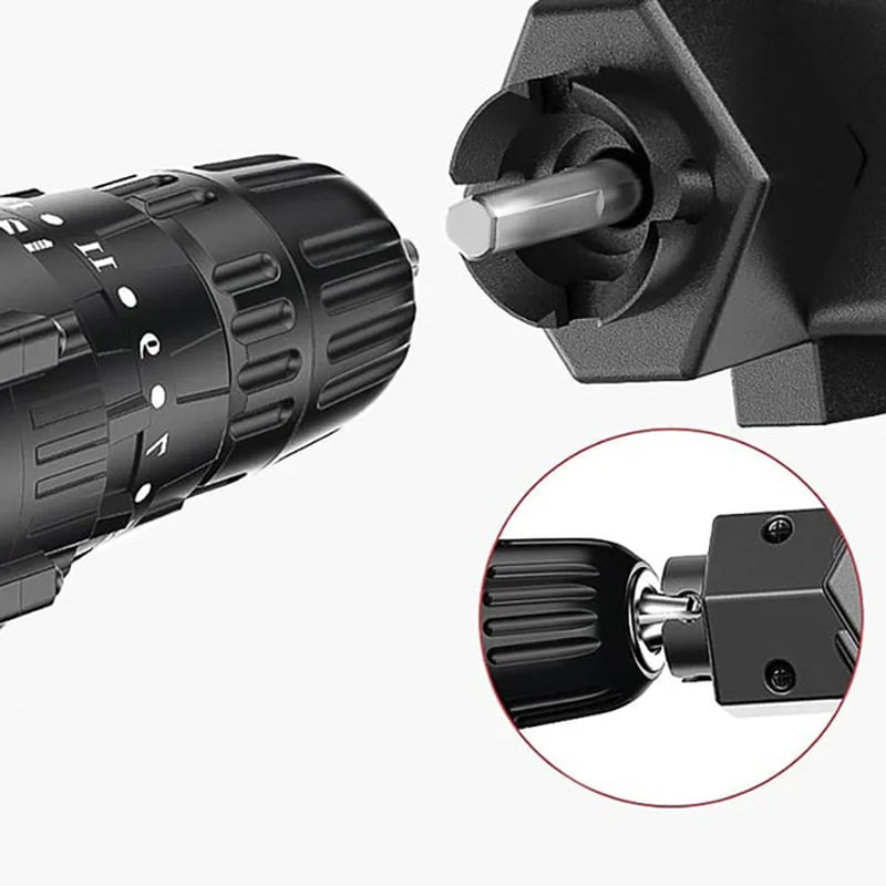 "Universal motorsågskonverteringshuvud för borrmaskin, ergonomisk design, gjord av högkvalitativ legering, kapande verktyg."