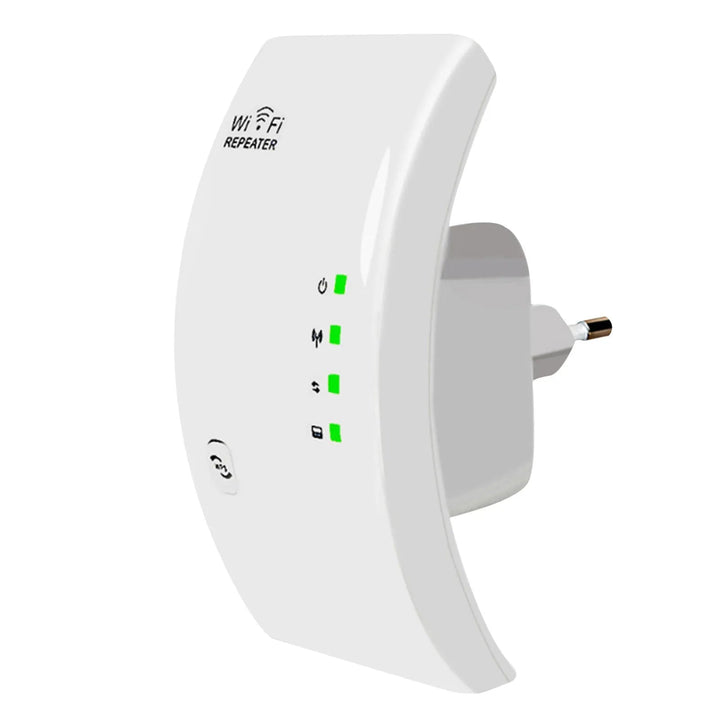 Kraftfull NetBoost WiFi-förstärkare för utökad nätverksräckvidd. Optimerar trådlösa signaler för alla enheter.