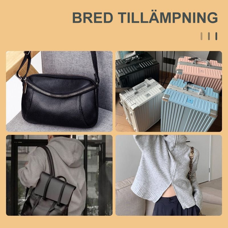 "Universalt avtagbart metallhandtag för dragkedjor, silver, perfekt för kläder och väskor, rektangulärt, robust design."