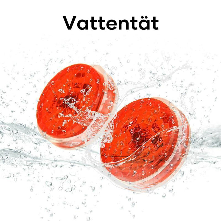 "Universell LED dörrvarningslampa för bil, röd/blå, 2-pack, mot olyckor. Små, vattentäta, enkel installation, ABS-plast."